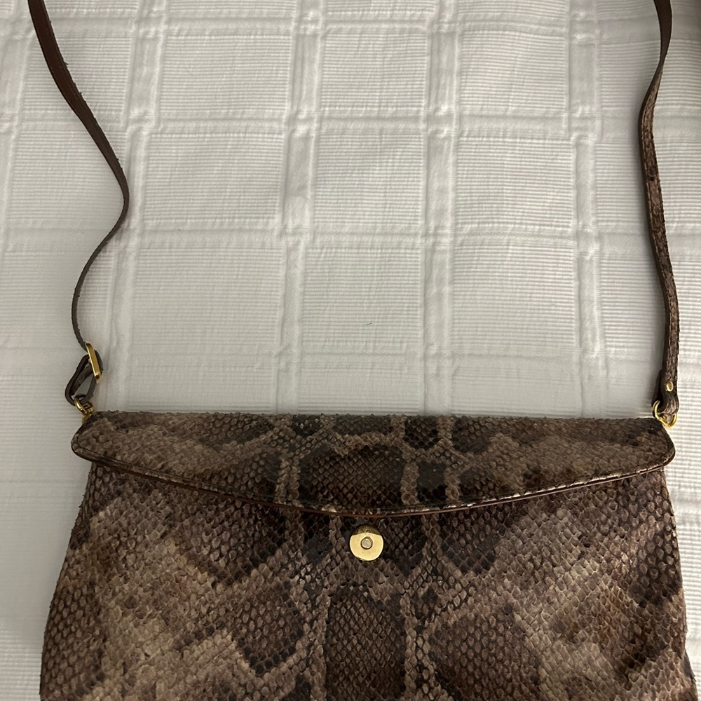 Stefano Bravo Brown Snake Print Women's Bag